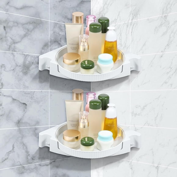 Yazoeia 2 Pack Shower Caddy Corner, 360° Rotate Shower Organizer Shelves, Large Capacity Corner Shower Caddy, No Drilling Corner Shower Shelf Rack, Bathroom Shower Shelves, Shower CJC912-133531