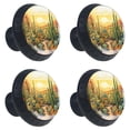 thumbnail image 2 of 4 Pcs Cactus Knobs for Kitchen Cabinet Cupboard Dresser Bookcase Drawer Pulls Handles Round Home Decor, 2 of 8