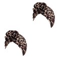 thumbnail image 1 of Guardurnaity Paquete de 1 turbante con diseño de flores, elegante, ligero, para la cabeza, para la cabeza, para mujer, con estampado de leopardo Estampado de leopardo 2piezas, 1 of 6
