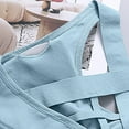 thumbnail image 3 of SMihono Racerback Sports Bra for Women Wireless Full Coverage U Neck High Impact Support Bralette Running Workout Fitness (Light Blue S ), 3 of 8