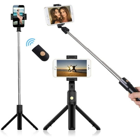 Selfie Stick Bluetooth, Doosl Selfie Stick Trépied - Trépied extensible  avec télécommande - Support de téléphone Facetime, Trépied Selfie Stick  sans fil, Trépied portable pour téléphone 