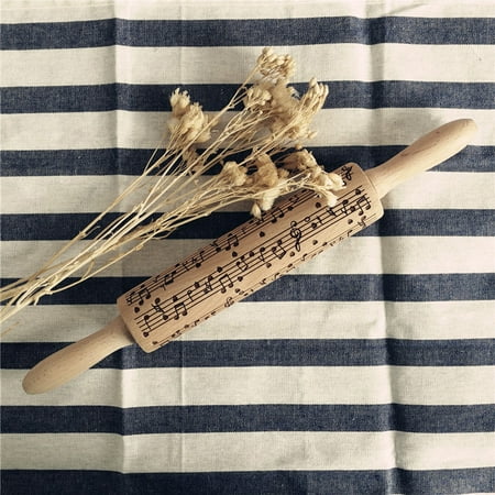 

〖Yilirongyumm〗Kitchen Organization Pin Engraved Pin Christmas Rolling Embossed Rolling Pin 2018 Rolling Kitchen，Dining & Bar