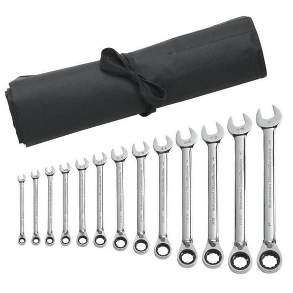 GearWrench 13 Pc. Reversible Combination Ratcheting Wrench Sets, Inch