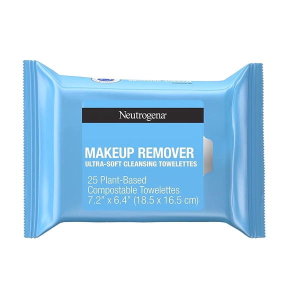 Neutrogena Makeup Remover Ultra-Soft Cleansing Towelettes 25 Count (Pack Of 3)