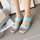 thumbnail image 1 of Sandalias de verano para mujer con tacón bajo de piel sintética de charol, talla 35-43 Wmkox8yii shkj868, 1 of 9