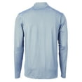 thumbnail image 3 of Men's Cutter & Buck Powder Blue FC Dallas DryTec Virtue Eco Pique Micro Stripe Recycled Quarter-Zip Pullover Top, 3 of 3