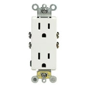Leviton M24-05325-WMP 15 Amp White Residential Grade Straight Blade Duplex Receptacle 10 Count