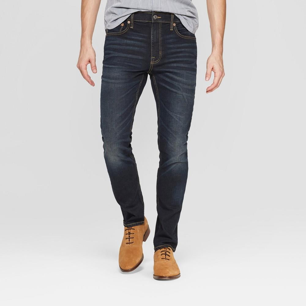Goodfellow & Co Men's Skinny Fit Total Flex Jeans Dark Blue 40x30