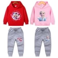 thumbnail image 2 of Ropa de primavera para niños, suéter de manga larga con capucha y pantalón de Frozen Elsa para niñas, conjuntos de 2 piezas, ropa para niñas pequeñas, 2 of 5