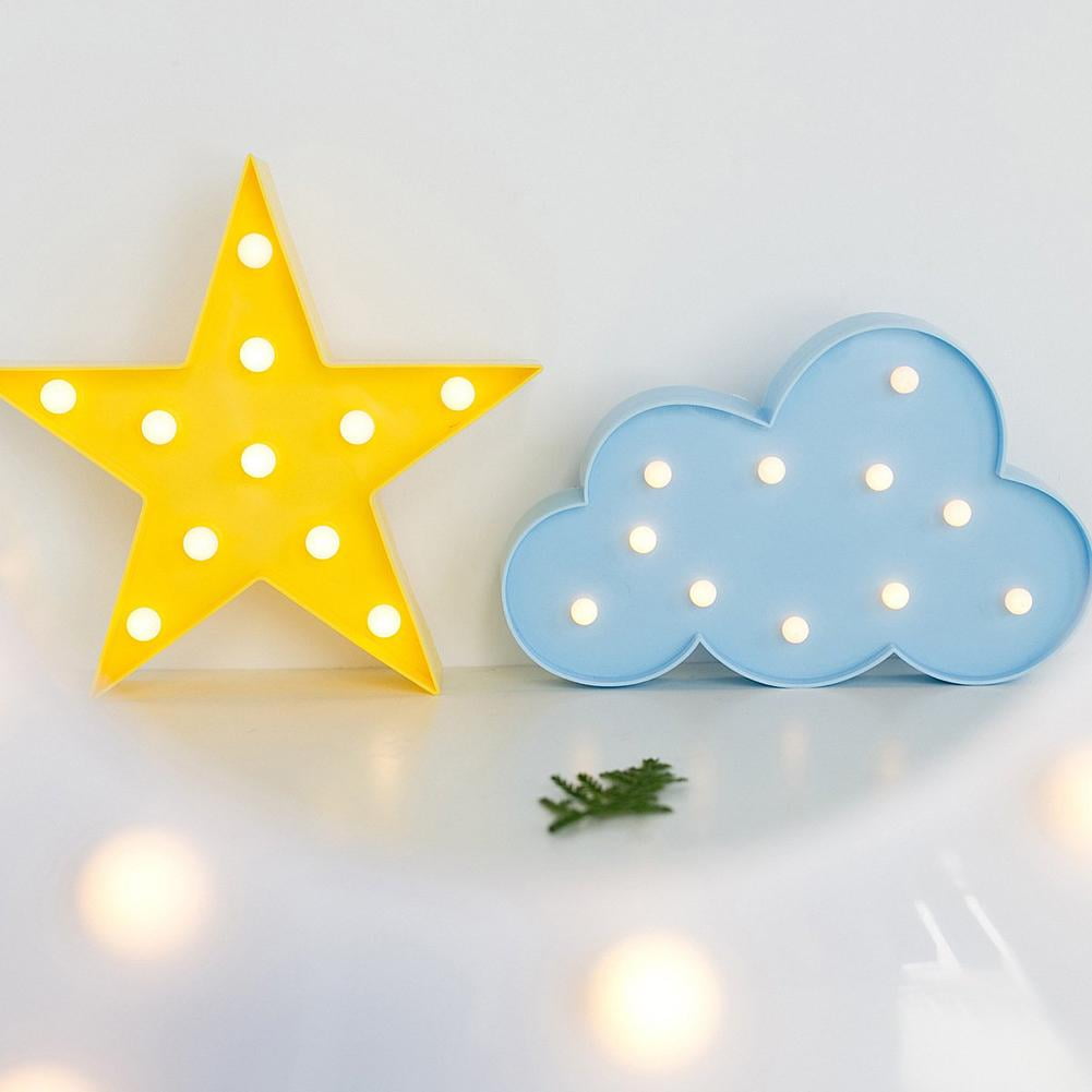 Details about   3pcs Creative Cute 3D Star Moon Cloud LED Night Light Kid Bedroom Lamp Gift BEST 