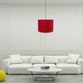 thumbnail image 2 of UPGRATOR 1Pc Durable Red Cloth Lampshade Decorative Light Cover for Home Table and Bedside Lamps, 2 of 4