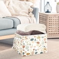 thumbnail image 5 of 16.5x12.6x11.8in Foldable Flip-Top Storage Bin, Dustproof Magic Tape Closure, Ideal for Home & Toy Organization，Elegant Terrazzo Pattern, 5 of 7