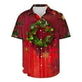 thumbnail image 5 of Elvqul Mens Christmas Shirts Short Sleeve Casual Button up Trendy Graphic Shirts for Men, 5 of 5