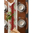 thumbnail image 5 of Table Runners 72 Inches Long Dress Scarves, Christmas Winter Farmhouse Kitchen/Dining Table Runner, Coffee Tablerunners, Green Leaves Red Vintage Buffalo Plaid 13x72 Inch, 5 of 7
