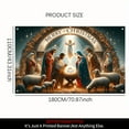 thumbnail image 2 of 1 piece, Christmas banner background decoration, 2D flat background wall hanging decorative banner, party supplies, indoor/outdoor party decoration, entrance passage, terrace, garden wall hanging ban, 2 of 6