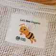 thumbnail image 3 of “Let’s Bee Organic” Simple Ecology Organic Cotton Reusable Honey Bee Gift & Starter Set (string produce saver bags, food storage, bulk bin, with tare weight tag and drawstring, waste free), 3 of 3
