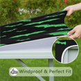 thumbnail image 6 of Black Halloween Bats with Green Square Fitted Tablecloth with Elastic Edge,Square Table Cover,Washable Elastic Table Cover for Home Kitchen Party Decor 36"x36", 6 of 6