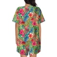 thumbnail image 3 of Xecao Peacock Feathers And Flowers print Swimsuit for women, Summer-ready, sporty style.Quick-dry fabric. Many sizes & colors., 3 of 9