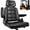 Black-Upgraded version - with headrest, variant on Universal forklift seat, foldable tractor seat, lawnmower seat, adjustable backrest, headrest, armrests, and seat belt; suitable for tractors, excavators, skid steer loaders, and bulldozers.
