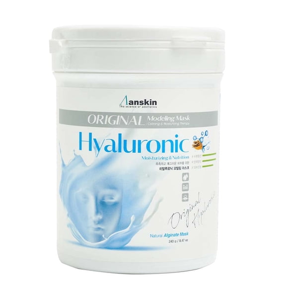 ANSKIN Mascarilla modeladora en polvo, paquete de 700 ml (240 g) para hidratación y nutrición (nueva versión/versión antigua) (hialurónico)