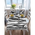 thumbnail image 3 of Black White Striped Rectangle Tablecloth, Farmhouse Stripes Modern Abstract Art Waterproof & StainResistant Tablecloth, Washable Oil-proof Table Cover for Dining/Party/Wedding/Camping/Buffet 60x84 In, 3 of 9
