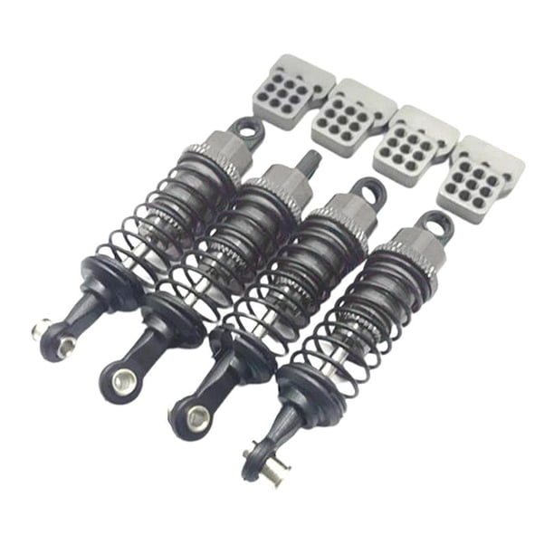 amortiguador de coche rc Amortiguador de Metal de Aluminio de 4 Piezas para 1/16 RC Semi-pickup & Pickup Truck - De Titanio Magideal amortiguador de coche rc