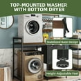 thumbnail image 2 of Uforic Laundry Storage Shelves with Hamper, Washer & Dryer Storage Rack, Brown, 2 of 8