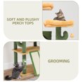 thumbnail image 6 of Uforic 76" Large Cactus Cat Tree Tower, Multi-Level Cat Condo with sisal Scratching Post & Plush Platform, Hammock, Green, 6 of 9
