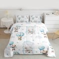 thumbnail image 2 of Manfei Kids Kawaii Bear Bedding Comforter Set, Dreamy Cartoon Style Twin Comforter Sets, Stars Cloud Print Reversible Bedding Set, Luxury Bedroom Decor, 2 Pieces, 2 of 8