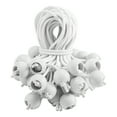 thumbnail image 1 of 50 Piezas Cuerdas EláSticas con Bolas, Lazos EláSticos Lazos para Carpas Pancartas de Tiendas, Postes de Bandera, Lona (Blanco), 1 of 5