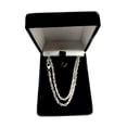 thumbnail image 4 of 14k White Solid Gold Diamond Cut Rope Chain Necklace, 3mm, 24", 4 of 5