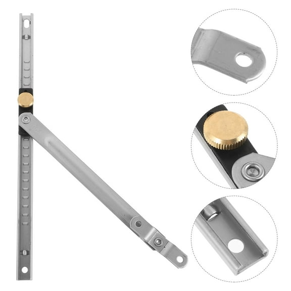 Tineasur Silver Aluminum Window Bars 1Pcs Security Window Stoppers for Office Use Adjustable Wind Support