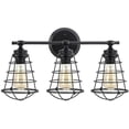 thumbnail image 4 of 3-Light Industrial Vanity Light Metal Cage Wall Sconce Bathroom Lighting, 4 of 9