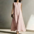 thumbnail image 2 of Bxsruta Womens Maxi Dress Casual V Neck Sleeveless Flowy Long Dresses with Pockets, 2 of 7