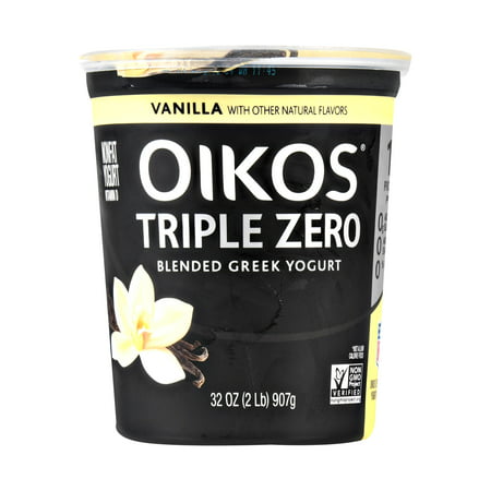 Oikos Triple Zero Vanilla Greek Nonfat Yogurt, 32 oz ...