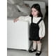thumbnail image 3 of Vestido vaquero con tirantes y lazo para niña, conjunto de ropa de bebé de estilo coreano de 0 a 3 años, falda bonita para niño pequeño, blusa con manga acampanada opcional, 3 of 6