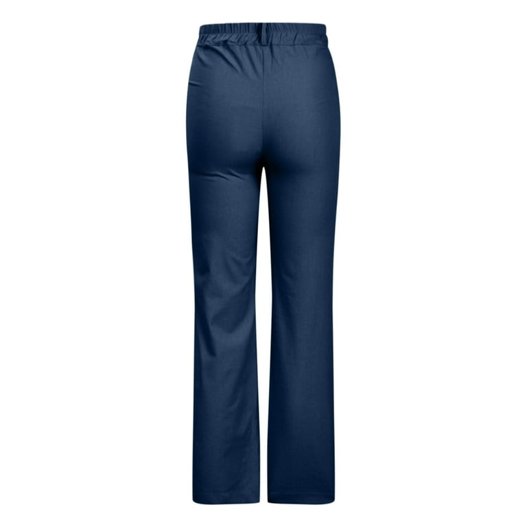 The Belt Mid Waist Casual Loose Cotton Wide-Leg Pants The Belt Mid Waist Casual Loose Cotton Wide-Leg Pants