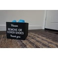 thumbnail image 3 of re goods shoe cover box | disposable shoe bootie holder for realtor listings and open houses | please cover or remove shoes bin | shoe bootie box (black), 3 of 3