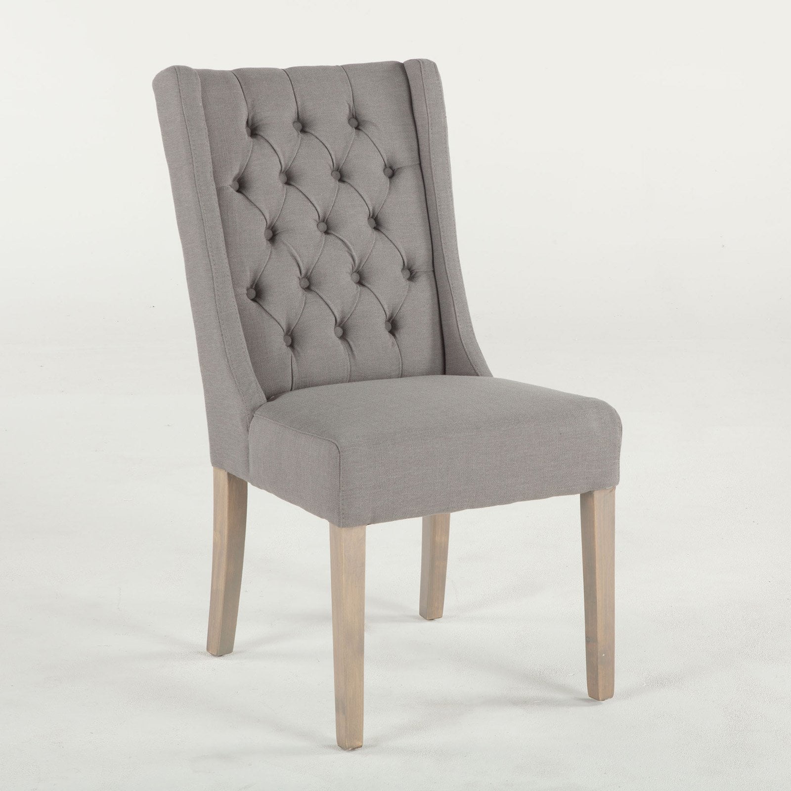 World Interiors Chloe Wingback Linen Dining Chair Set of 2