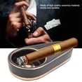 thumbnail image 3 of Acouto Cenicero del Cigarrillo, Mini cerámica portátil Cenicero del Cigarrillo Tenedor de la Ceniza Cenicero del cigarro Cenicero de cerámica(Negro) Ecomeon no, 3 of 6