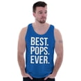 thumbnail image 3 of Best Pops Ever Dad Grandpa Far Day Mens Big & Tall Graphic Tank Top Brisco Brands 3X, 3 of 5