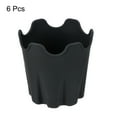thumbnail image 3 of Uxcell 4" Silicone Round Flower Pot Planter Decorative Container, Black 6 Pack, 3 of 5