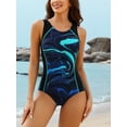 thumbnail image 5 of Sociala Women's One Piece Swimsuit Athletic Bathing Suit Racerback Training Swimwear, 5 of 8