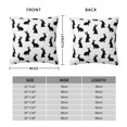thumbnail image 2 of Yiaed Black Rabbit Print Pillow Covers Super Soft Decorative Square Throw Pillow Covers Case Cushion Covers for Sofa Couch Bedroom Car Decor（No pillow core）-26"x26", 2 of 7