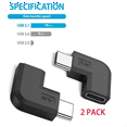 thumbnail image 5 of 4Pcs 90 Degree Right Angle USB 3.1 Type C Male to Female Converter USB-C Adapter for Smart Phone Portable Connector, 5 of 8