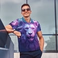 thumbnail image 4 of Fotbe Cool Lion Head Camiseta Polo de Golf para Hombre con Estampado – Camisa Deportiva Transpirable con Cuello Abotonado-3X-Large, 4 of 6
