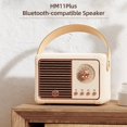 thumbnail image 2 of Haut-parleur Bluetooth-compatible Rétro Mains Libres Appel Cadeau Mini Subwoofer Sans Fil Portable Radio FM pour Extérieur, 2 of 10
