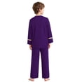 thumbnail image 2 of Doomiva Church Robe for Boys Tunic Tops with Pants Set Choir Gowns Worship Liturgical Praise Clothes Suit Purple 8, 2 of 5