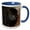 Blue/White, variant on 3drose, Black Howler Monkey, Community Baboon Center, Belize - Sa02 Pox0023 - Pete Oxford, 15oz Two-tone Black Mug