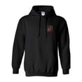 thumbnail image 2 of Florida Football Team Color Maroon & Gold American Flag Unisex Hoodie-Black-small, 2 of 4